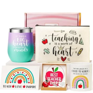 Colorful teacher appreciation gift set with accessories