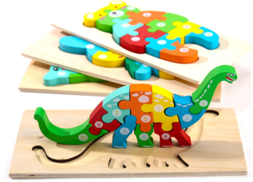 iimage of Montessori Mama Wooden Toddler Puzzles for Kids