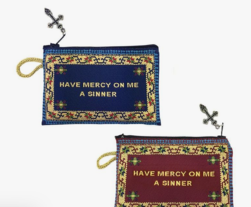 a religious craft items written "mercy on me a sinner"