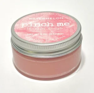 Pinch Me Therapy Dough in Watermelon scent, 3 oz jar.